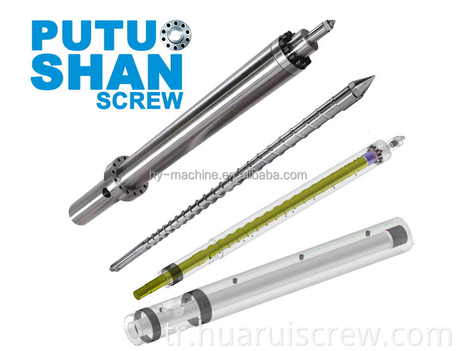 Injection single screw and barrel for injection molding machine